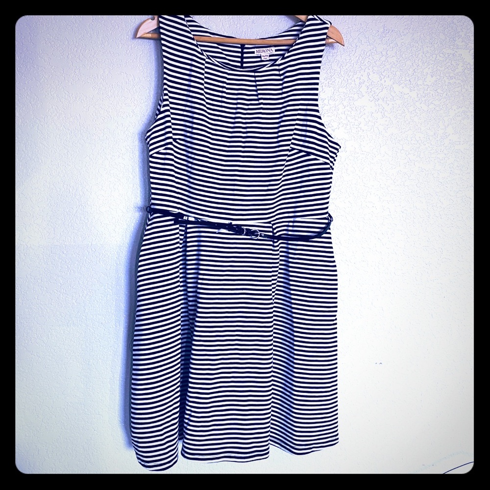 MERONA Women’s XXL A-Line Black & White Dress